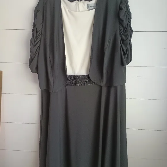 Catherines | Dresses | Catherines Plus Size 2x Black And White Dress  Wjacket Nwt | Poshmark